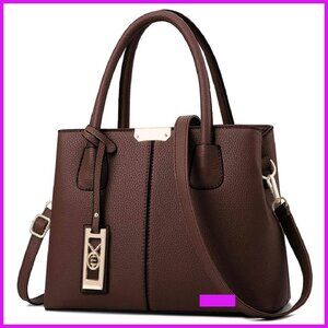 Chic PU Leather Tote Satchel Shoulder Bag Elegant Minimal Everyday Carry